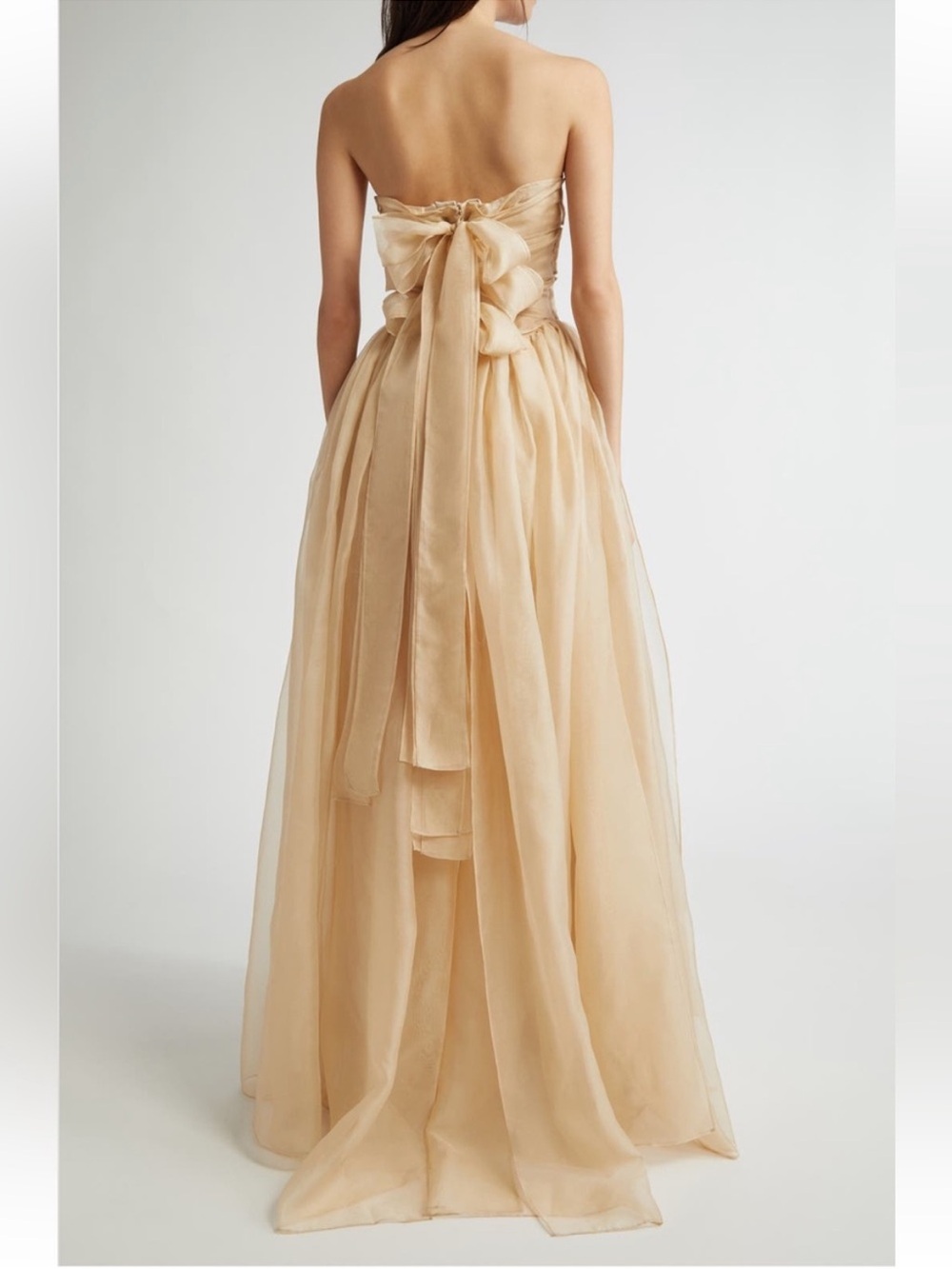 EENK Strapless Silk Organza Gown